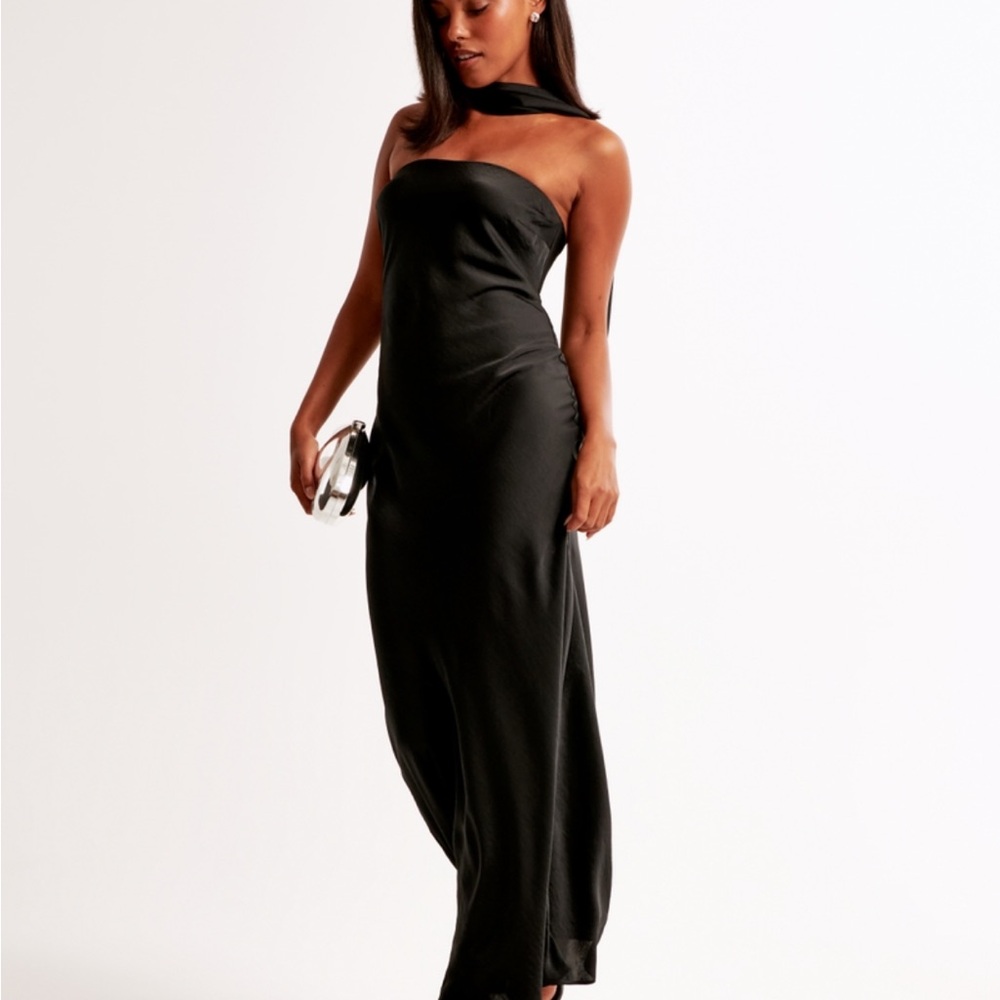 NWT Abercrombie and Fitch black strapless dress size L
